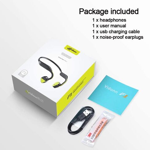 Bone Conduction Headphones F1 Sweat Resistant Wireless Earphones for Workouts and Running Bluetooth Headphones with Mic in Saudi Arabia
