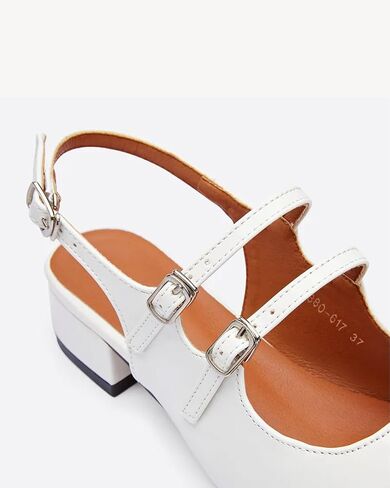 NEWBELLA المرأة ماري جينس مضخات مكتنزة كعب منخفض Slingback قابل للتعديل الكاحل مشبك الانزلاق على الصنادل مزدوجة الظهر أبازيم الرجعية كتلة مضخات لعطلة الزفاف العمل عارضة in Saudi Arabia