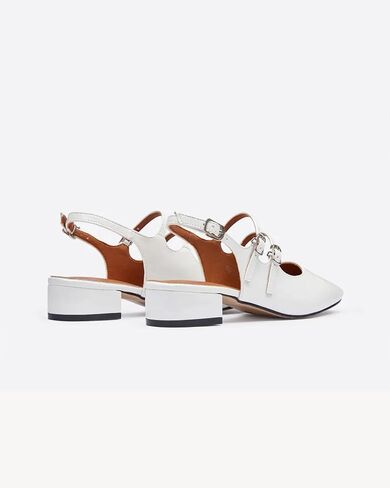 NEWBELLA المرأة ماري جينس مضخات مكتنزة كعب منخفض Slingback قابل للتعديل الكاحل مشبك الانزلاق على الصنادل مزدوجة الظهر أبازيم الرجعية كتلة مضخات لعطلة الزفاف العمل عارضة in Saudi Arabia