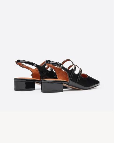 NEWBELLA المرأة ماري جينس مضخات مكتنزة كعب منخفض Slingback قابل للتعديل الكاحل مشبك الانزلاق على الصنادل مزدوجة الظهر أبازيم الرجعية كتلة مضخات لعطلة الزفاف العمل عارضة in Saudi Arabia