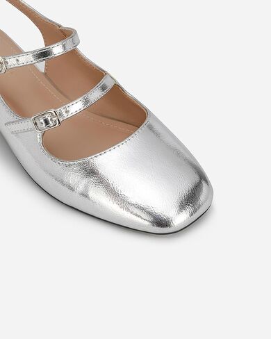 NEWBELLA المرأة ماري جينس مضخات مكتنزة كعب منخفض Slingback قابل للتعديل الكاحل مشبك الانزلاق على الصنادل مزدوجة الظهر أبازيم الرجعية كتلة مضخات لعطلة الزفاف العمل عارضة in Kuwait