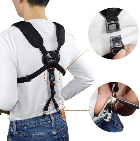 adorence Saxophone Harness Strap with Velcro Attachment: Comfort, Support, and Stability for Baritone, Tenor, Alto, and Bari Sax - H10 in Saudi Arabia