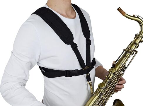 adorence Saxophone Harness Strap with Velcro Attachment: Comfort, Support, and Stability for Baritone, Tenor, Alto, and Bari Sax - H10 in Saudi Arabia