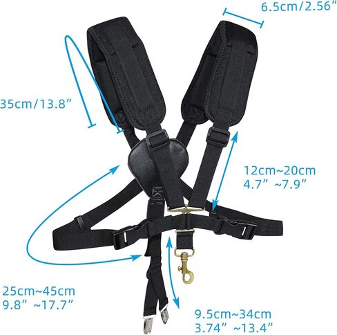 adorence Saxophone Harness Strap with Velcro Attachment: Comfort, Support, and Stability for Baritone, Tenor, Alto, and Bari Sax - H10 in Saudi Arabia