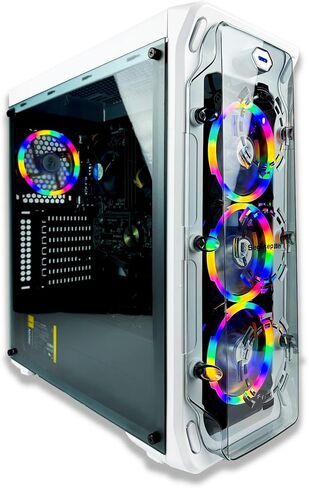 كمبيوتر ألعاب ABYS LUX مسبق البناء (وحدة المعالجة المركزية Intel i5 رباعية الحبل تصل إلى 3.6 جيجا هرتز، ذاكرة وصول عشوائي 16 جيجا بايت، AMD RX580 8G، 256 جيجا بايت SSD، 1 تيرابايت HDD، واي فاي، ويندوز 10 برو، دعم متعدد اللغات)، مصمم جرافيك، كمبيوتر لتحرير in Saudi Arabia