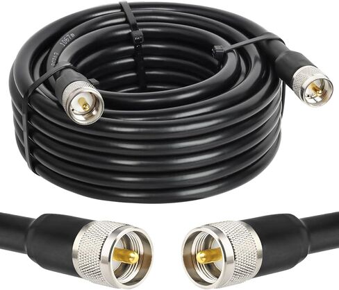 CB Coax Cable - RG213 Coaxial Cable UHF Male to Male 25FT Low Loss RG-213 UHF Cable CB Antenna Cable for Ham Radio/VHF Radio/SWR Meter/Antenna Analyzer in Saudi Arabia
