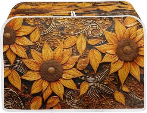 Dragonfly Daisy Toaster Cover 2 Slice Stain Resistant Bakeware Covers，Washable Kitchen Broiler Organizer Bag Fit for Most Standard Toasters, Machine Covers in Kuwait