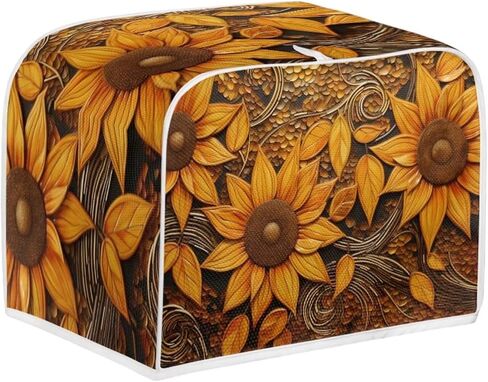 Dragonfly Daisy Toaster Cover 2 Slice Stain Resistant Bakeware Covers，Washable Kitchen Broiler Organizer Bag Fit for Most Standard Toasters, Machine Covers in Kuwait