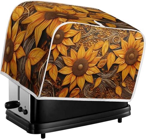 Dragonfly Daisy Toaster Cover 2 Slice Stain Resistant Bakeware Covers，Washable Kitchen Broiler Organizer Bag Fit for Most Standard Toasters, Machine Covers in Kuwait