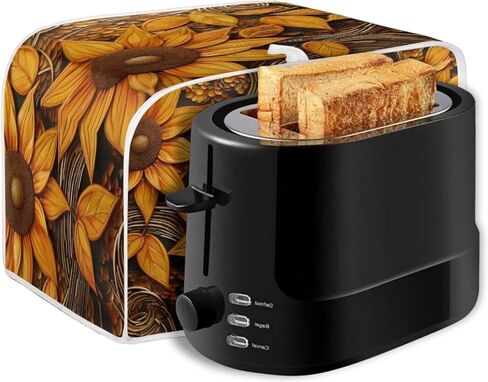 Dragonfly Daisy Toaster Cover 2 Slice Stain Resistant Bakeware Covers，Washable Kitchen Broiler Organizer Bag Fit for Most Standard Toasters, Machine Covers in Kuwait
