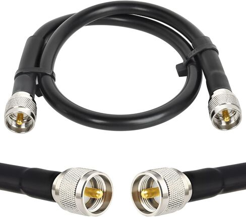 CB Coax Cable - RG213 Coaxial Cable UHF Male to Male 25FT Low Loss RG-213 UHF Cable CB Antenna Cable for Ham Radio/VHF Radio/SWR Meter/Antenna Analyzer in Saudi Arabia