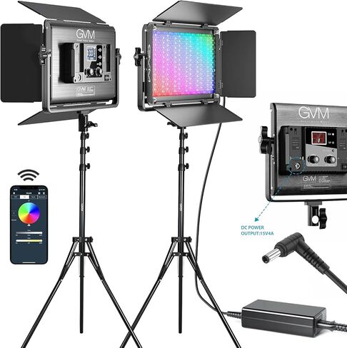 TAIFU 15V 4A 3A AC محول شاحن لGVM Great Videq Maker DC-625-1530 DC6251530 DC-6251530 DC625-1530 GVM RGB LED Studio Video Light Kit فيديو ضوء سلك إمداد الطاقة in Kuwait