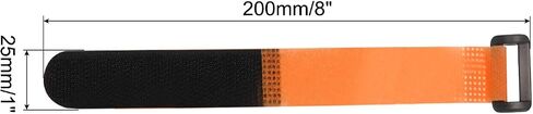 MECCANIXITY Fastening Hook and Loop Cable Tie 24 Inch x 1 Inch Reusable with Buckle Adjustable Multi-Purpose Wire Strap for Cord Management Yellow, Pack of 10 in Saudi Arabia