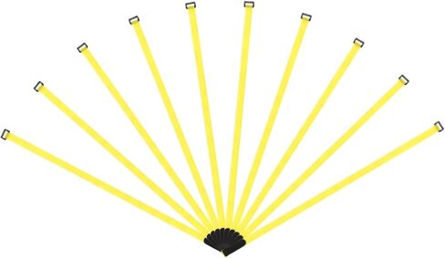 MECCANIXITY Fastening Hook and Loop Cable Tie 24 Inch x 1 Inch Reusable with Buckle Adjustable Multi-Purpose Wire Strap for Cord Management Yellow, Pack of 10 in Saudi Arabia