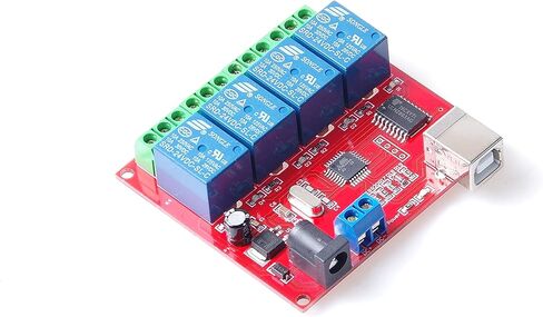 4-Channel 12V USB Control Switch Relay Module No Driver Required Plug and Play PC Smart Controller(12V 4-Channel) in Kuwait