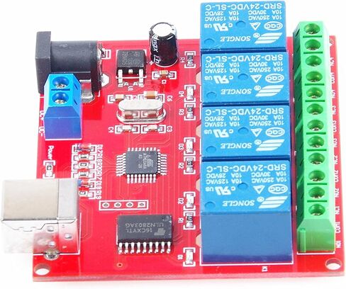 4-Channel 12V USB Control Switch Relay Module No Driver Required Plug and Play PC Smart Controller(12V 4-Channel) in Kuwait