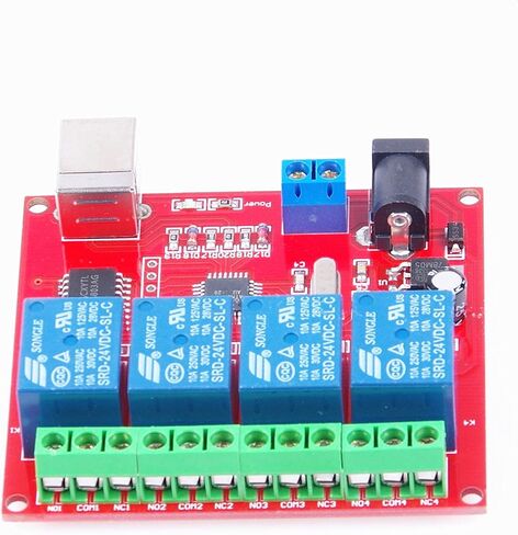 4-Channel 12V USB Control Switch Relay Module No Driver Required Plug and Play PC Smart Controller(12V 4-Channel) in Kuwait