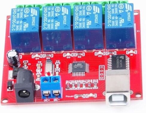 4-Channel 12V USB Control Switch Relay Module No Driver Required Plug and Play PC Smart Controller(12V 4-Channel) in Kuwait