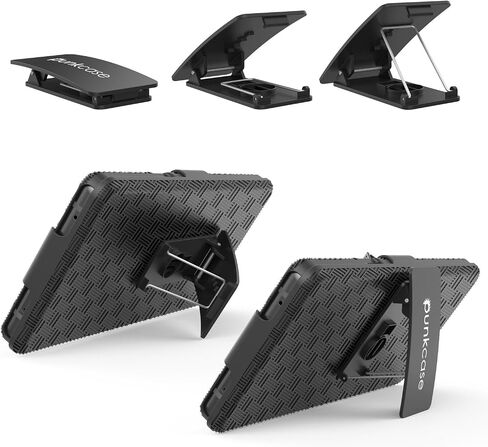 حافظة Punkcase Galaxy S8 مع واقي شاشة، ومشبك حزام ومسند مدمج غير قابل للانزلاق بطبقة مزدوجة من مادة TPU الهجينة لحماية كامل الجسم [مقاس نحيف] لهاتف Samsung Galaxy S8 Edge [أسود] in Saudi Arabia