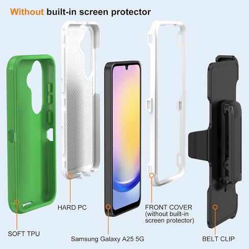 for Samsung Galaxy A25 5G Case with Belt Clip & Kickstand, Full-Body Protection Multi Layers Rugged Case with Belt Holster for Samsung Galaxy A25 5G 6.5 inch 2023 (Dark Blue+Blue) in Saudi Arabia