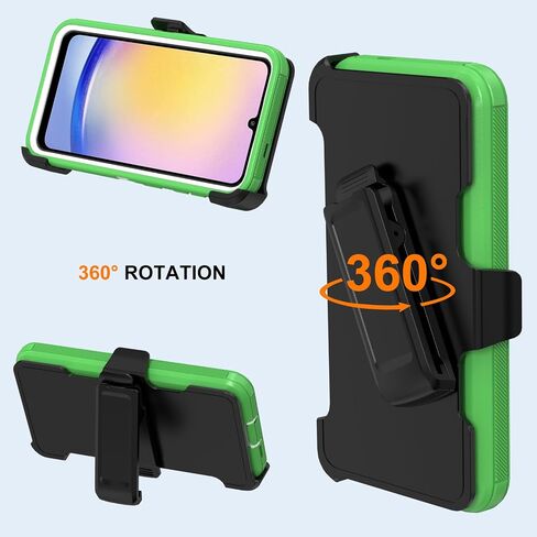 for Samsung Galaxy A25 5G Case with Belt Clip & Kickstand, Full-Body Protection Multi Layers Rugged Case with Belt Holster for Samsung Galaxy A25 5G 6.5 inch 2023 (Dark Blue+Blue) in Saudi Arabia