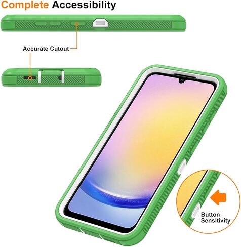 for Samsung Galaxy A25 5G Case with Belt Clip & Kickstand, Full-Body Protection Multi Layers Rugged Case with Belt Holster for Samsung Galaxy A25 5G 6.5 inch 2023 (Dark Blue+Blue) in Saudi Arabia
