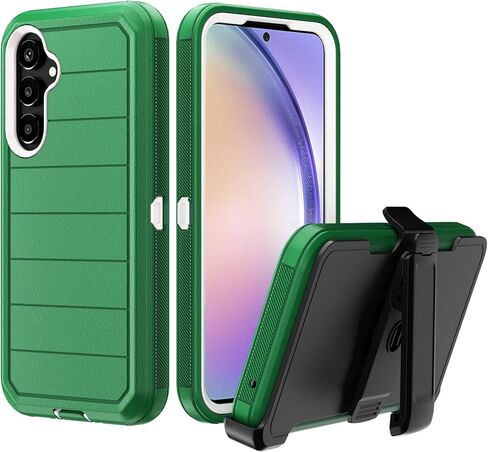 for Samsung Galaxy A54 5G Case with Belt Clip & Kickstand for Men, Full-Body Protection Rugged Case for Samsung A54 5G Phone (Black) in Saudi Arabia