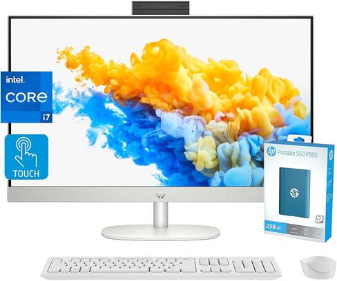 HP Newest All-in-One Business Desktop, 21.5 Inch FHD Display, Intel Celeron J4025, 32 GB RAM, 1 TB SSD, Intel UHD Graphics, Wi-Fi 6, Windows 11 Pro, with Microsoft Office License & Designed Mouse in Saudi Arabia