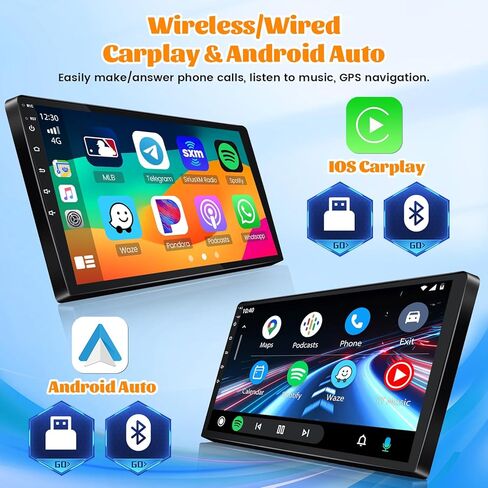 Roinvou 2+64G Android 9" Touch Screen for Honda Civic (EJ/EK/EM) 1996-2001 (Manual A/C LHD) with Wireless CarPlay Android Auto WiFi Bluetooth GPS Navigation FM RDS Radio Backup Camera in Kuwait
