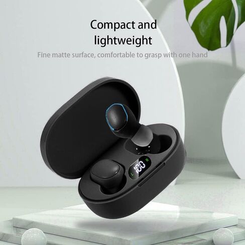 Acuvar Fully Wireless Bluetooth 5.0 Rechargeable iPX4 Water & Sweat Proof Earbud Headphones w Microphone, Touch Controls, Smart LCD Charging Case, 3D Stereo Bass and Noise Cancelling (Light Blue) in Kuwait