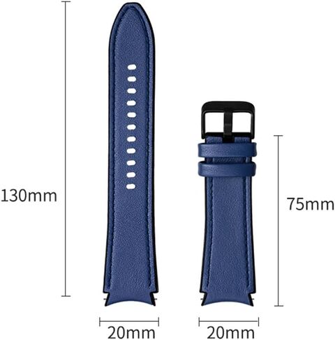 XIHAMA Watch Band Compatible for Samsung Galaxy Watch 6 40mm 44mm /Galaxy Watch 6 Classic 43mm 47mm Band, 20mm Quick Release Strap Soft Genuine Leather Hybrid Silicone Replacement Wristband for Galaxy Watch 6 5 4 in Saudi Arabia