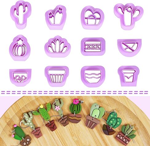 Moth Polymer Clay Cutters: 18 Pcs Earrings Clay Cutters, Butterfly Clay Cutters, Moth Clay Cutter, 3D Print Clay Cutters for Earrings Making in Kuwait