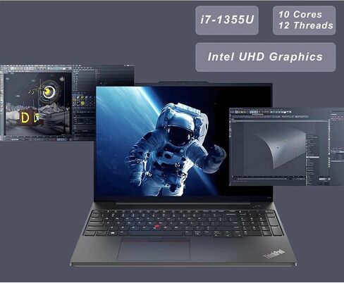لينوفو ثينك باد T16، شاشة WUXGA مقاس 16 بوصة (1920 × 1200)، 48 جيجابايت DDR5، 1 تيرابايت PCIe SSD، Intel i7-1355U (الجيل الثالث عشر)، Wi-Fi 6، Bluetooth 5.1، قارئ بصمات الأصابع، Windows 11 Pro، w/WOWPC 500 جيجابايت خارجي تخزين in Saudi Arabia