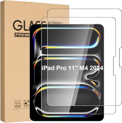 T Tersely [2 Pack Tempered Glass Screen Protector for New iPad Pro 11-Inch (M4 2024, 5th Gen), HD Clear 9H Hardness Screen Guard in Saudi Arabia