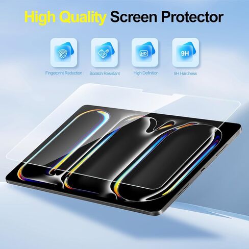 T Tersely [2 Pack Tempered Glass Screen Protector for New iPad Pro 11-Inch (M4 2024, 5th Gen), HD Clear 9H Hardness Screen Guard in Saudi Arabia
