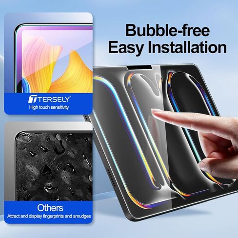 T Tersely [2 Pack Tempered Glass Screen Protector for New iPad Pro 11-Inch (M4 2024, 5th Gen), HD Clear 9H Hardness Screen Guard in Saudi Arabia