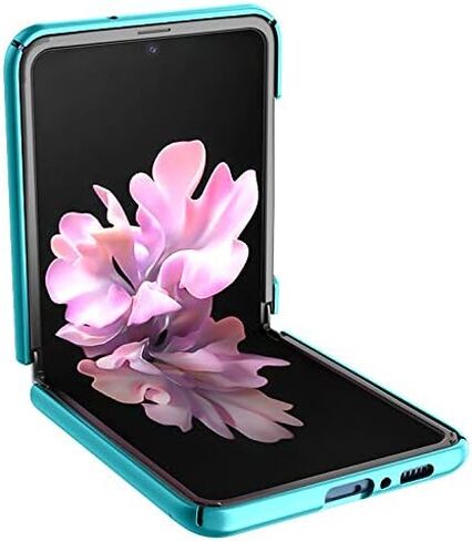 Nakedcellphone Case for Galaxy Z Flip, [Black] Protective Snap-On Cover [Grid Texture] for Samsung Galaxy Z Flip 5G Phone (SM-F700, SM-F707) 2020 in Saudi Arabia