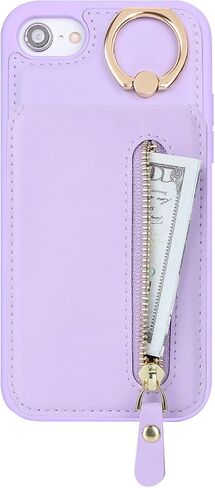 for iPhone 7 8 SE (2020) case with Card Holder,for iPhone 7 8 SE (2020) Phone Case Wallet for Women magsafe Compatible Wallet Detachable 2-in-1 for Men-White Leopard in Kuwait