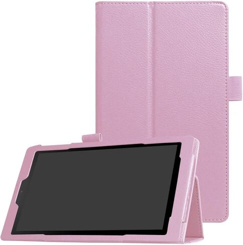 غطاء تابلت لجهاز Amazon Kindle Fire HD8 الجيل السادس والسابع والثامن (إصدار 2016/2017/2018)، حافظة جلدية خفيفة الوزن بحامل قابل للطي رفيع للغاية لجهاز Kindle Fire HD 8 6/7/8th Gen 8 بوصة (أسود) in Saudi Arabia