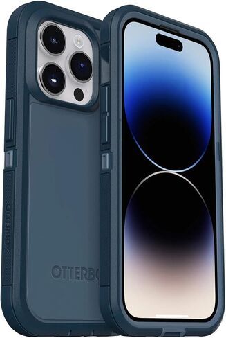 حافظة OtterBox Defender XT بدون شاشة مع MagSafe لهاتف iPhone 14 PRO (فقط) عبوة غير مخصصة للبيع بالتجزئة - كريستال أسود - مضادة للميكروبات in Saudi Arabia