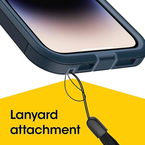 حافظة OtterBox Defender XT بدون شاشة مع MagSafe لهاتف iPhone 14 PRO (فقط) عبوة غير مخصصة للبيع بالتجزئة - كريستال أسود - مضادة للميكروبات in Saudi Arabia