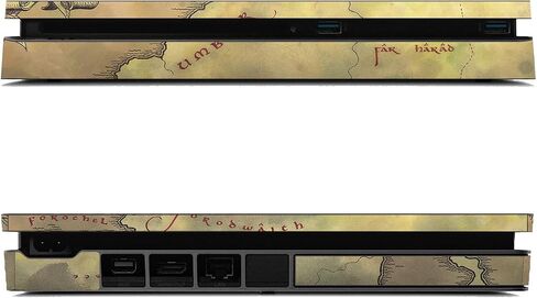 تصميمات حافظة الرأس مرخصة رسميًا من The Lord of The Rings The Fellowship of the Ring Map of the Middle Earth Graphic Art Vinyl Gaming Skin ملصق متوافق مع وحدة تحكم PS4 Slim وDualShock 4 in Kuwait