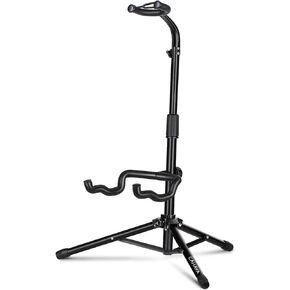 CAHAYA Guitar Stand Floor Universal for Acoustic Electric Guitars Bass Banjo Stand Guitar Accessories Rotate to Adjust Height from 30.7 to 37 Inch Folding Tripod Guitar Stands with Neck Holder Purple CY00253-2