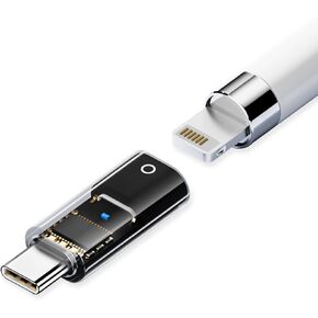 AreMe USB C to Pencil Adapter for Apple Pencil 1st Generation, USB-C Male to Pencil Charging Adapter for iPad 10th Gen, Type C iPencil Charger Connector Dongle Connector for iPad 10 (White, 2 Pack)