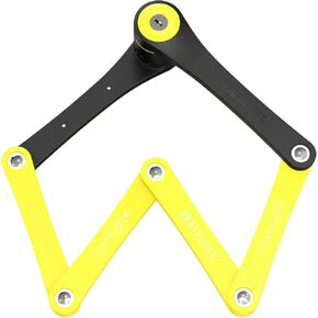 FoldyLock Compact Folding Bike Lock - Award Winning Patented Lightweight High Security Bicycle Lock - Heavy Duty Anti Theft Smart Secure Guard with Keys and Case for Bikes or Scooters (Gray)