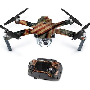 MightySkins Skin Compatible with DJI Mavic Pro Quadcopter Drone - Vintage American | Protective, Durable, and Unique Vinyl Decal wrap Cover | Easy to Apply, Remove | Made in The USA