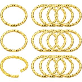PATIKIL 1.2 x 12mm Wine Glass Charm Ring, 200 Pack Metal Earring Beading Hoop Twisted Open Jump Rings, Silver