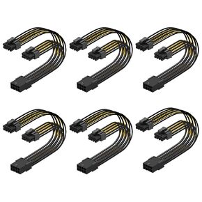 8 Pin Female to Dual PCIe 8 Pin (6+2) Male Power Adapter Splitter Cable for GPU