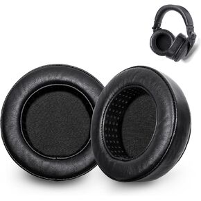 HDJ X7 HDJ X5 HDJ X10 Replacement Ear Pads Compatible with Pioneer HDJ-X7, HDJ-X5 & HDJ-X10 DJ Headphones - Luxurious Lambskin Leather & Slow Rebound Memory Foam for Ultimate Comfort