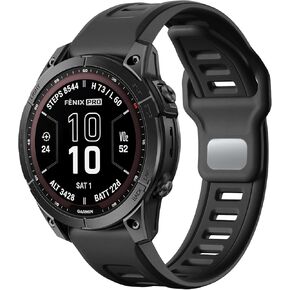 Sport Band Compatible with Garmin Instinct Watch - Quick Fit 22mm Watchband for Fenix E/8-47mm/7/6/5/Forerunner 965/955/945/935/745/Epix 2/Approach S70/S62/S60/Quatix 7/6/5/MARQ Silicone Strap